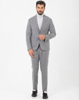 Abito Manuel Ritz sfoderato regimental lana stretch grigio