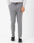 Abito Manuel Ritz sfoderato regimental lana stretch grigio