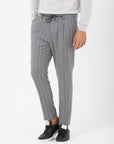 Abito Manuel Ritz sfoderato regimental lana stretch grigio