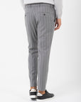 Abito Manuel Ritz sfoderato regimental lana stretch grigio
