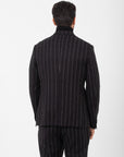 Abito Manuel Ritz sfoderato regimental lana stretch nero
