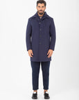 Cappotto imbottito jersey tecnico accoppiato blu