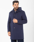 Cappotto imbottito jersey tecnico accoppiato blu