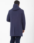 Cappotto imbottito jersey tecnico accoppiato blu