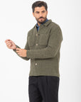 Overshirt Manuel Ritz in maglia misto lana verde