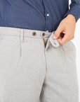 MYTHS Pantaloni caldo cotone con Pinces grigio