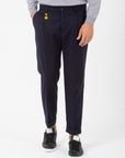 Pantalone Manuel Ritz con pinces flanella di lana stretch Blu