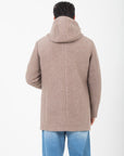 Giaccone Manuel Ritz in jersey accoppiato neoprene beige
