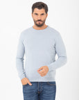 Girocollo Bellwood in seta e cashmere - Azzurro