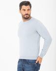 Girocollo Bellwood in seta e cashmere - Azzurro