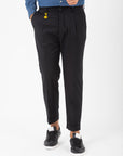 Pantalone con pinces flanella di lana stretch nero