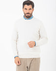 Girocollo bellwood in seta e cashmere -Panna