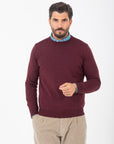 Girocollo Bellwood in lana merino extrafine Bordeaux