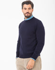 Girocollo Bellwood in lana merino extrafine Blu