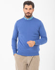 Girocollo Bellwood in lana merino extrafine Azzurro