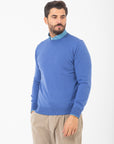 Girocollo Bellwood in lana merino extrafine Azzurro