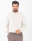 Maglia con cappuccio Manuel Ritz misto lana beige