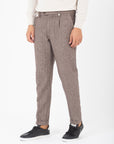 MYTHS Pantaloni caldo cotone con Pinces moro